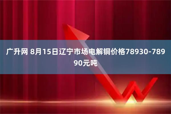 广升网 8月15日辽宁市场电解铜价格78930-78990元吨